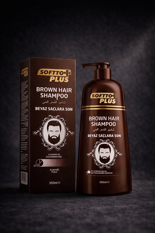 Softto Plus 2в1-Шампоан за Коса и Брада – Натурално Кафяв